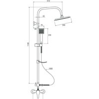Душевая система  Deante Neo Joko NBJ 01SK - Изображение №2 — Chaika Market