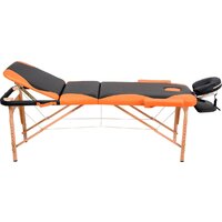 Массажный стол Atlas Sport складной 3-с деревянный 60 см (черно-оранжевый) - Изображение №2 — Chaika Market
