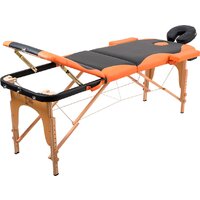 Массажный стол Atlas Sport складной 3-с деревянный 60 см (черно-оранжевый) - Изображение №3 — Chaika Market