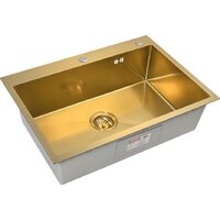 Кухонная мойка ARFEKA ECO AR 700*500 GOLD PVD NANO DECOR - Изображение №3 — Chaika Market