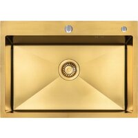 Кухонная мойка ARFEKA ECO AR 700*500 GOLD PVD NANO DECOR - Изображение №4 — Chaika Market