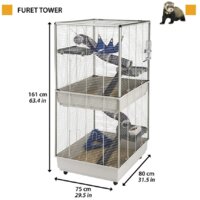 Клетка Ferplast Furet Tower 57063414 - Изображение №2 — Chaika Market