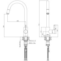 Смеситель Voda Vessel VSL519G - Изображение №2 — Chaika Market