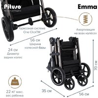 Детская коляска Pituso Emma ET6 (черный) - Изображение №18 — Chaika Market