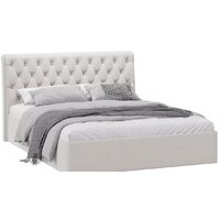 Кровать Трия Скарлет универсальная тип 1 с ПМ и заглушиной 160x200 (велюр бежевый) — Chaika Market