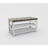 Банкетка Hype Mebel Будс (белый/серый) - Изображение №1 — Chaika Market