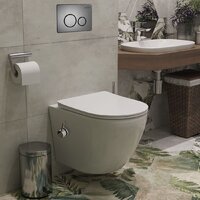Унитаз подвесной Roxen Antares Bidet в комплекте с инсталляцией StounFix Dual Fresh 6 в 1 962282 (кнопка: оружейная сталь) - Изображение №9 — Chaika Market