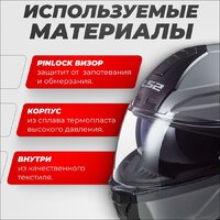 Мотошлем LS2 FF902 Scope Nardo (S, серый) - Изображение №2 — Chaika Market