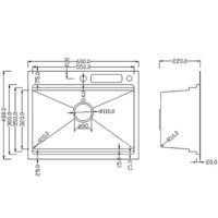 Кухонная мойка Roxen Stage 560250-60B PVD графит (c держателем для ножей, двумя коландерами, разделочной доской и дозатором) - Изображение №15 — Chaika Market