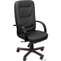 Офисное кресло Деловая обстановка Сенатор Экстра кожа сплит (орех/черный) — Chaika Market