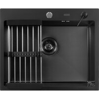 Кухонная мойка ARFEKA ECO AR мойка 600*500, коландер, дозатор Black Decor - Изображение №3 — Chaika Market