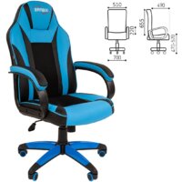 Игровое (геймерское) кресло Brabix Tanto GM-171 (черный/голубой) - Изображение №2 — Chaika Market