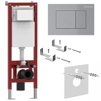 Инсталляция для унитаза Asten Readle Zentralmodul AR0501-0601M c кнопкой сатин (хром матовый) — Chaika Market