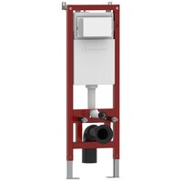 Инсталляция для унитаза Asten Readle Zentralmodul AR0501-0601M c кнопкой сатин (хром матовый) - Изображение №2 — Chaika Market