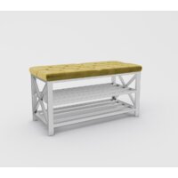 Банкетка Hype Mebel Будс (белый/золото) — Chaika Market