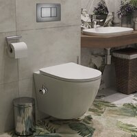 Унитаз подвесной Roxen Antares Bidet в комплекте с инсталляцией StounFix Dual Fresh 6 в 1 960516 (кнопка: оружейная сталь) - Изображение №9 — Chaika Market