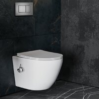 Унитаз подвесной Roxen Antares Bidet в комплекте с инсталляцией StounFix Dual Fresh 6 в 1 960516 (кнопка: оружейная сталь) - Изображение №10 — Chaika Market