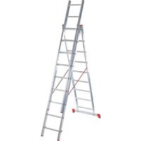 Лестница-стремянка Новая высота NV 223 алюминиевая трёхсекционная 3x7 ступеней - Изображение №2 — Chaika Market