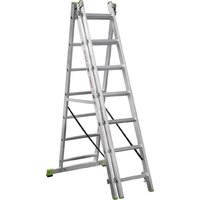 Лестница-стремянка Новая высота NV 223 алюминиевая трёхсекционная 3x7 ступеней - Изображение №4 — Chaika Market