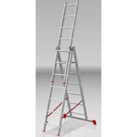 Лестница-стремянка Новая высота NV 223 алюминиевая трёхсекционная 3x7 ступеней - Изображение №3 — Chaika Market