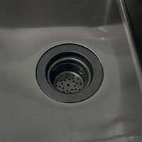 Кухонная мойка Roxen Uno 560210-54B под столешницу графит (ролл-мат, дозатор, сифон) - Изображение №6 — Chaika Market