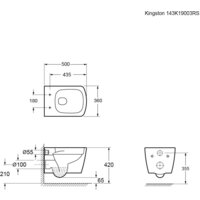 Унитаз подвесной Ambassador Kingston 143K19003RS - Изображение №11 — Chaika Market