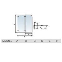 Стеклянная шторка для ванны WeltWasser WW100 100ZD2-90 - Изображение №2 — Chaika Market