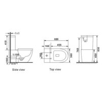 Унитаз напольный Roxen Antares Tornado Rimless Soft Close 600185-01 - Изображение №9 — Chaika Market