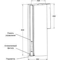 Кухонная вытяжка LEX Toro 350 Black - Изображение №4 — Chaika Market