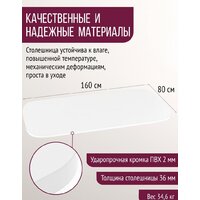 Столешница Millwood Закругленная 160x80 (белый) - Изображение №10 — Chaika Market