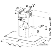 Кухонная вытяжка Franke FDF 6457 XS (110.0196.049) - Изображение №3 — Chaika Market