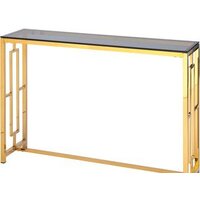 Консольный стол Stool Group Бруклин 120x40 (стекло Smoke/сталь золото) — Chaika Market
