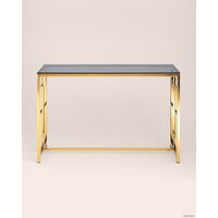 Консольный стол Stool Group Бруклин 120x40 (стекло Smoke/сталь золото) - Изображение №4 — Chaika Market