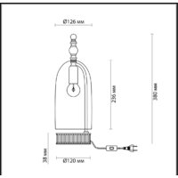 Настольная лампа Odeon Light 4892/1T Bell - Изображение №2 — Chaika Market