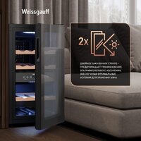 Винный шкаф Weissgauff WWC-16 DualZone Compressor - Изображение №10 — Chaika Market