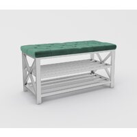 Банкетка Hype Mebel Будс (белый/зеленый) - Изображение №1 — Chaika Market