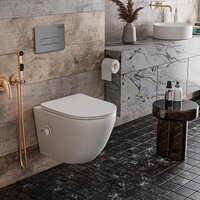 Унитаз подвесной Roxen Antares Bidet в комплекте с инсталляцией StounFix Dual Fresh 6 в 1 959767 (кнопка: хром матовый) - Изображение №10 — Chaika Market