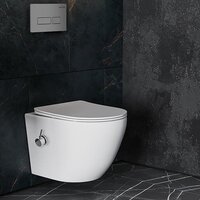 Унитаз подвесной Roxen Antares Bidet в комплекте с инсталляцией StounFix Dual Fresh 6 в 1 959767 (кнопка: хром матовый) - Изображение №9 — Chaika Market
