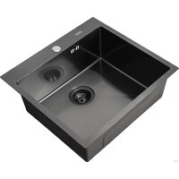 Кухонная мойка ARFEKA AF 500*505 Black PVD Nano - Изображение №8 — Chaika Market