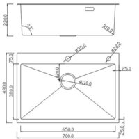 Кухонная мойка Roxen Simple 560220-70B PVD графит (с коландером и дозатором) - Изображение №2 — Chaika Market