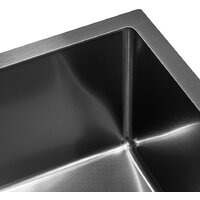 Кухонная мойка ARFEKA ECO AR 700*500 BLACK PVD NANO DECOR MILLET GRAINS - Изображение №5 — Chaika Market