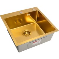 Кухонная мойка ARFEKA Eco AR 500*500 Gold PVD Nano Decor — Chaika Market