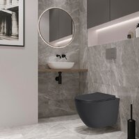 Унитаз подвесной Lauter Augsburg 21109EC + 21901002 (кнопка узкая, черный) - Изображение №11 — Chaika Market