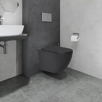 Унитаз подвесной Lauter Augsburg 21109EC + 21901002 (кнопка узкая, черный) - Изображение №15 — Chaika Market