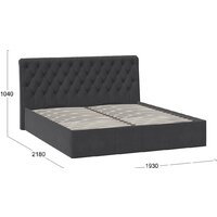 Кровать Трия Скарлет универсальная тип 1 с ПМ 180x200 (велюр графит) - Изображение №4 — Chaika Market