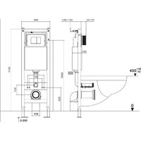 Инсталляция для унитаза Asten Readle Zentralmodul AR0501-0601W c белой кнопкой - Изображение №13 — Chaika Market