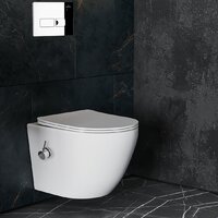 Унитаз подвесной Roxen Antares Bidet в комплекте с инсталляцией StounFix Dual Fresh 6 в 1 958812 (кнопка: хром глянец) - Изображение №12 — Chaika Market
