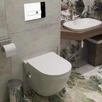 Унитаз подвесной Roxen Antares Bidet в комплекте с инсталляцией StounFix Dual Fresh 6 в 1 958812 (кнопка: хром глянец) - Изображение №10 — Chaika Market