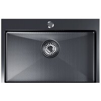 Кухонная мойка Mixline Pro 552937 (черный графит, с сифоном) — Chaika Market