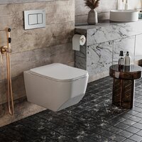 Унитаз подвесной Roxen Boro в комплекте с инсталляцией StounFix Dual Fresh 6 в 1 968433 (кнопка: сатин) - Изображение №2 — Chaika Market